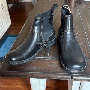 Born Black Leather Men's Boots